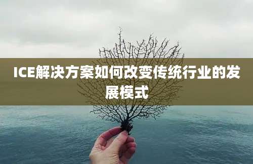 ICE解决方案如何改变传统行业的发展模式