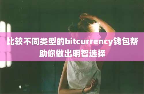 比较不同类型的bitcurrency钱包帮助你做出明智选择