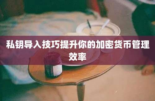 私钥导入技巧提升你的加密货币管理效率