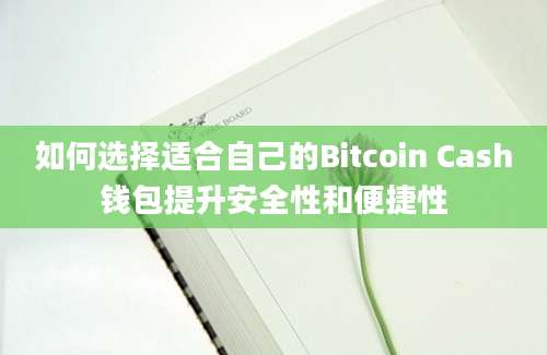 如何选择适合自己的Bitcoin Cash钱包提升安全性和便捷性