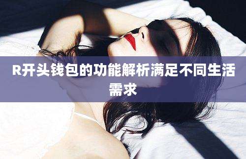 R开头钱包的功能解析满足不同生活需求